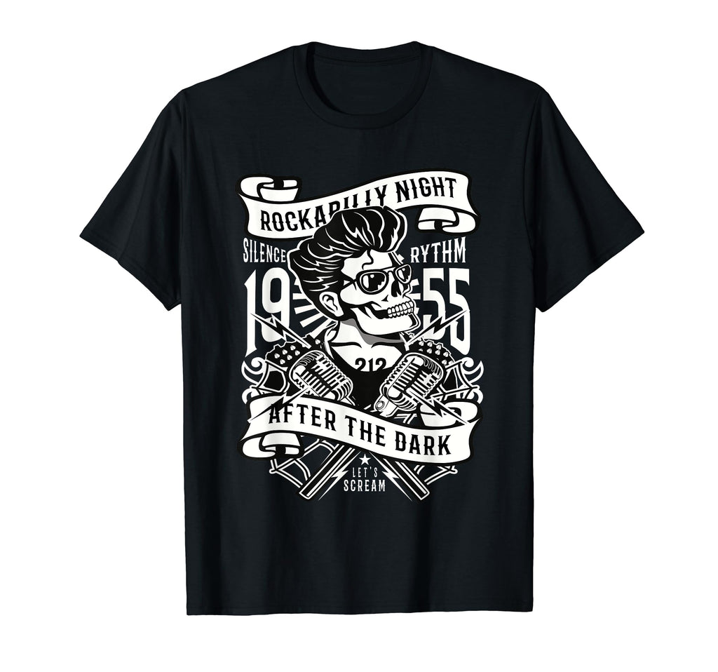 Rockabilly Skull 50S 1955 T-Shirt - Fun Novelty Design Men Women - T-Shirt, Sweatshirt, Hoodie