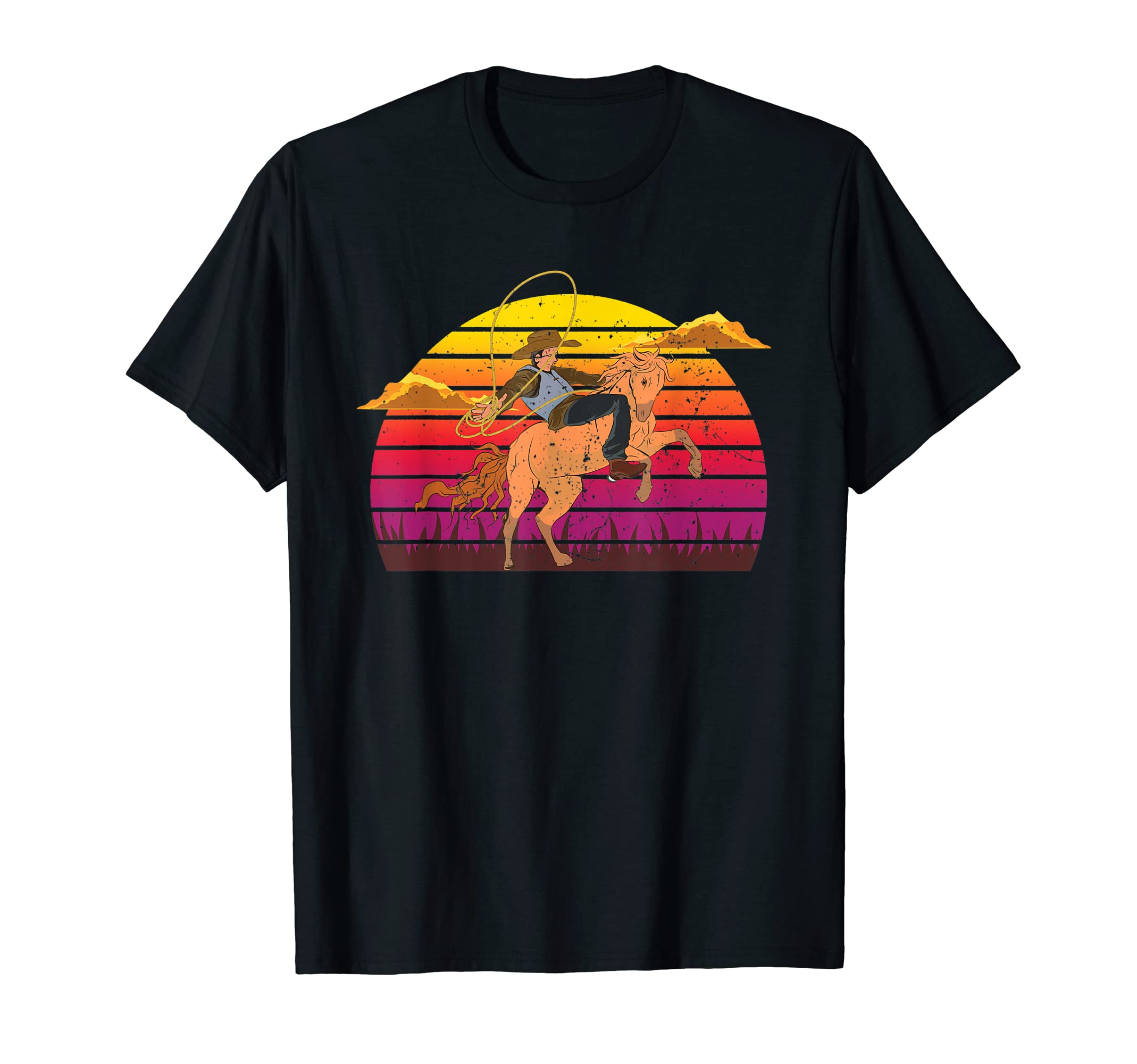 Texas Western Cowboy Horseback Rider T-Shirt - Trendy Graphic Men Women - T-Shirt, Sweatshirt, Hoodie