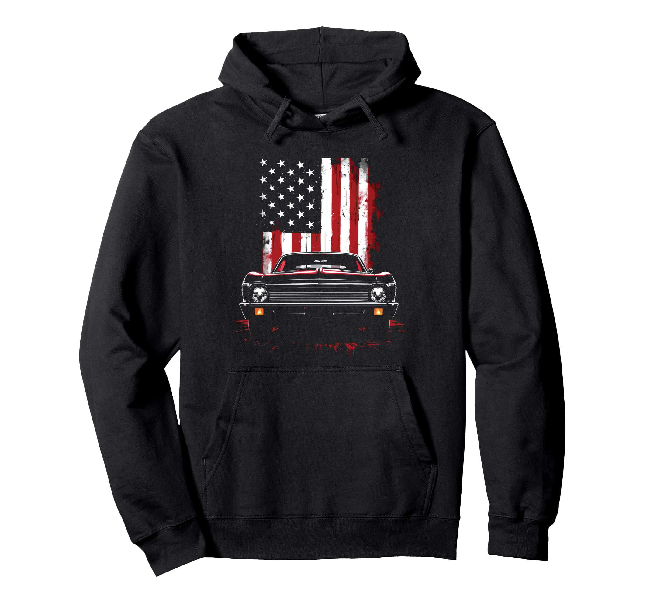 1969 Nova Ss Front Grill Patriotic Hoodie - Aesthetic Graphic Unisex - T-Shirt, Sweatshirt, Hoodie