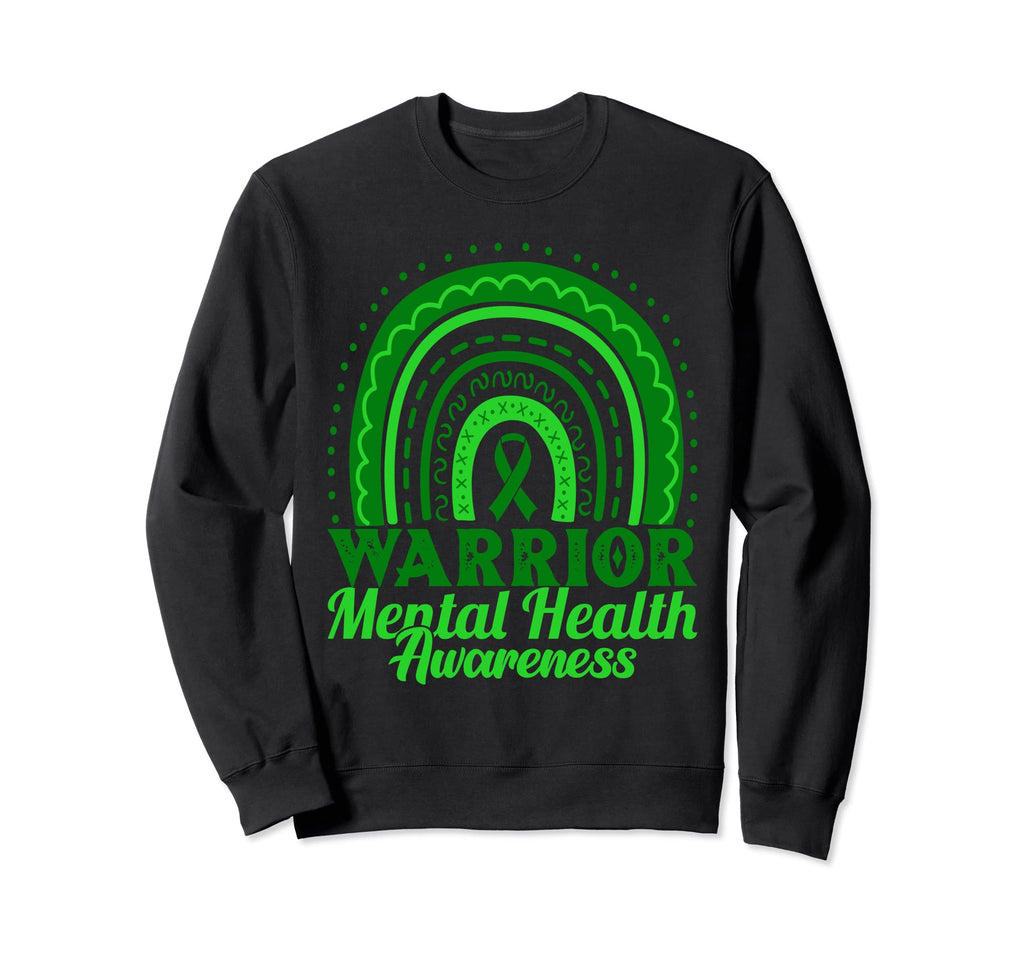 Green Ribbon Mental Health Sweatshirt - Streetwear Style for Adults - T-Shirt, Sweatshirt, Hoodie