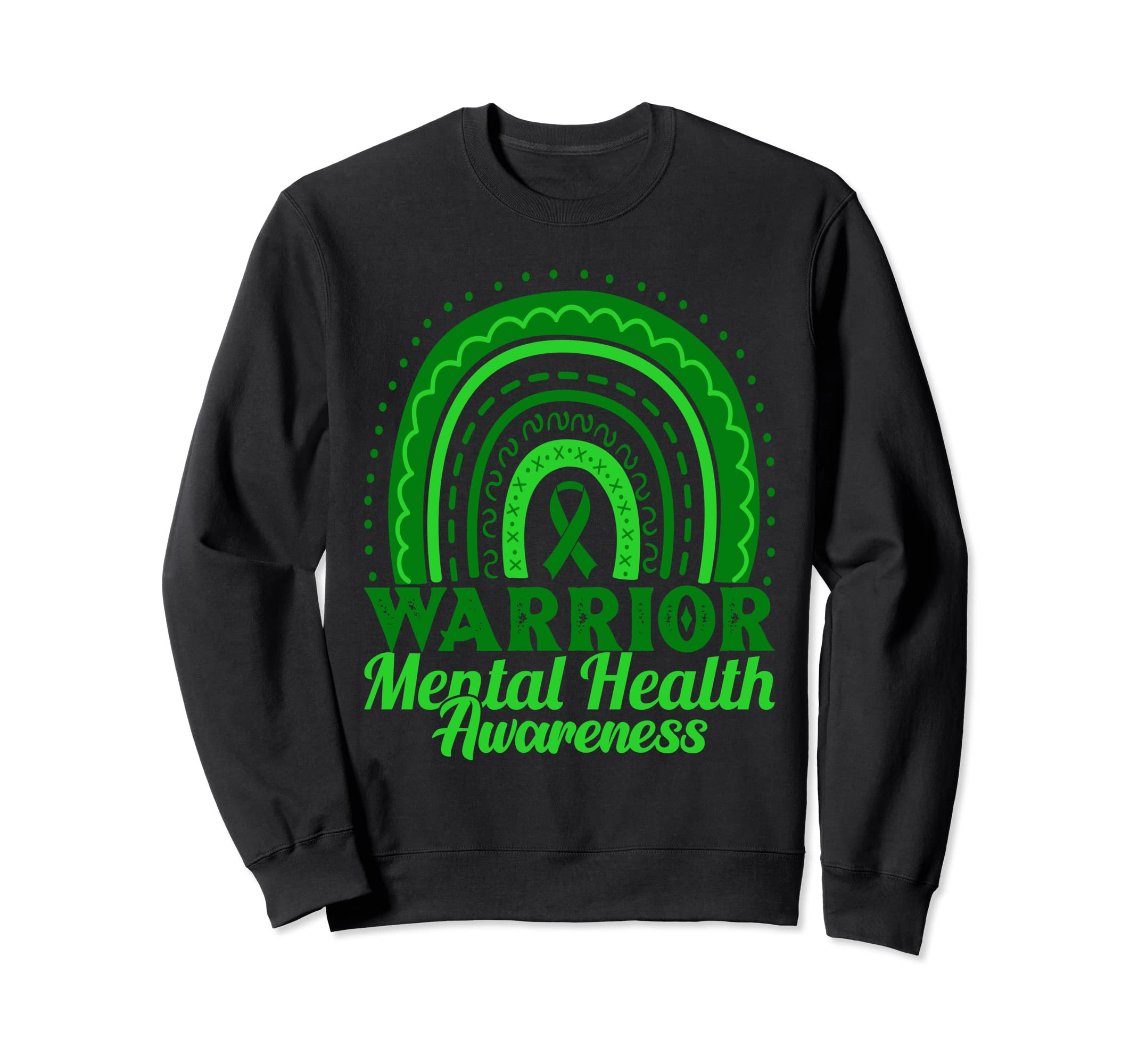 Green Ribbon Mental Health Sweatshirt - Streetwear Style for Adults - T-Shirt, Sweatshirt, Hoodie