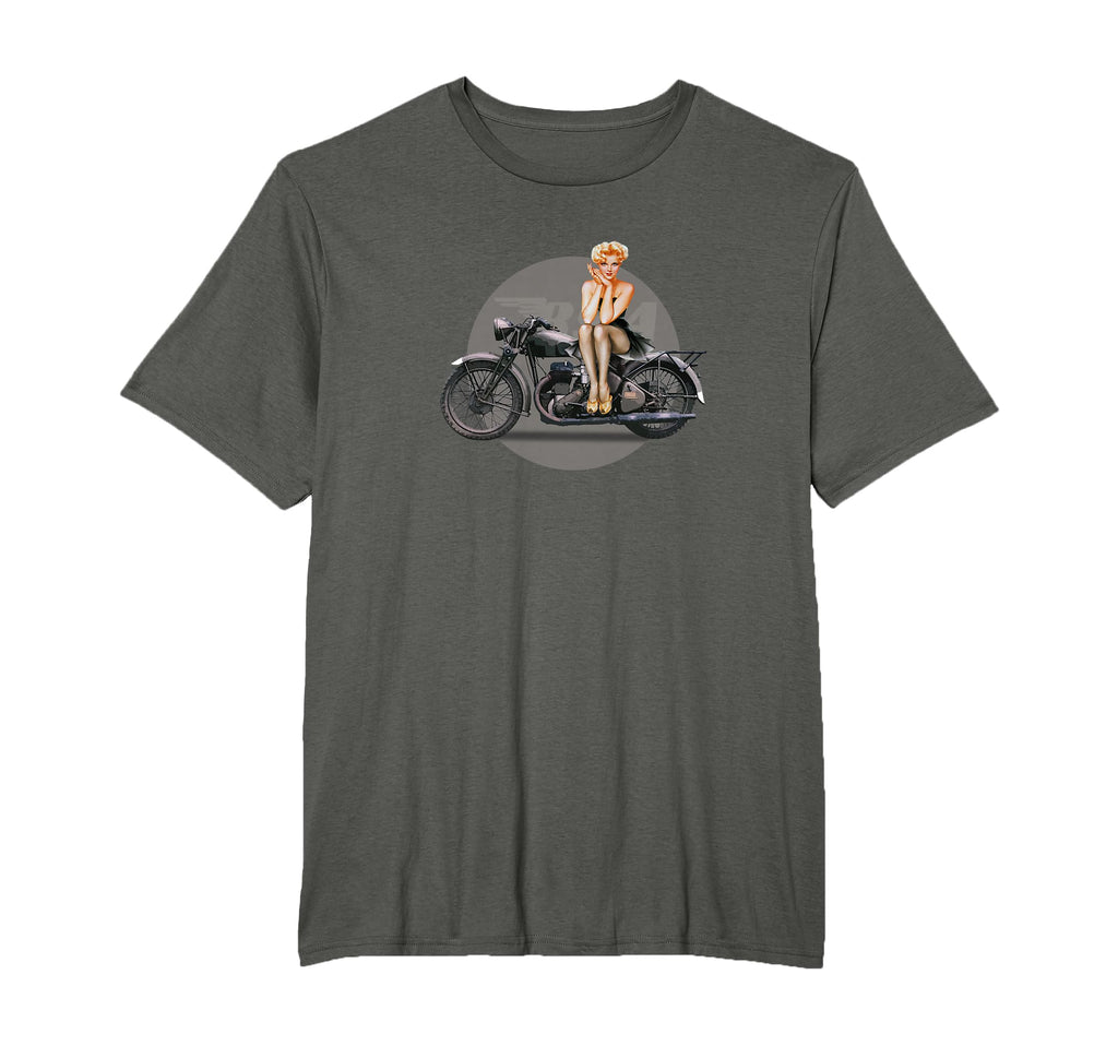 Ww2 Pin Up Bsa Motorcycle T-Shirt - Unique Graphic Unisex - T-Shirt, Sweatshirt, Hoodie