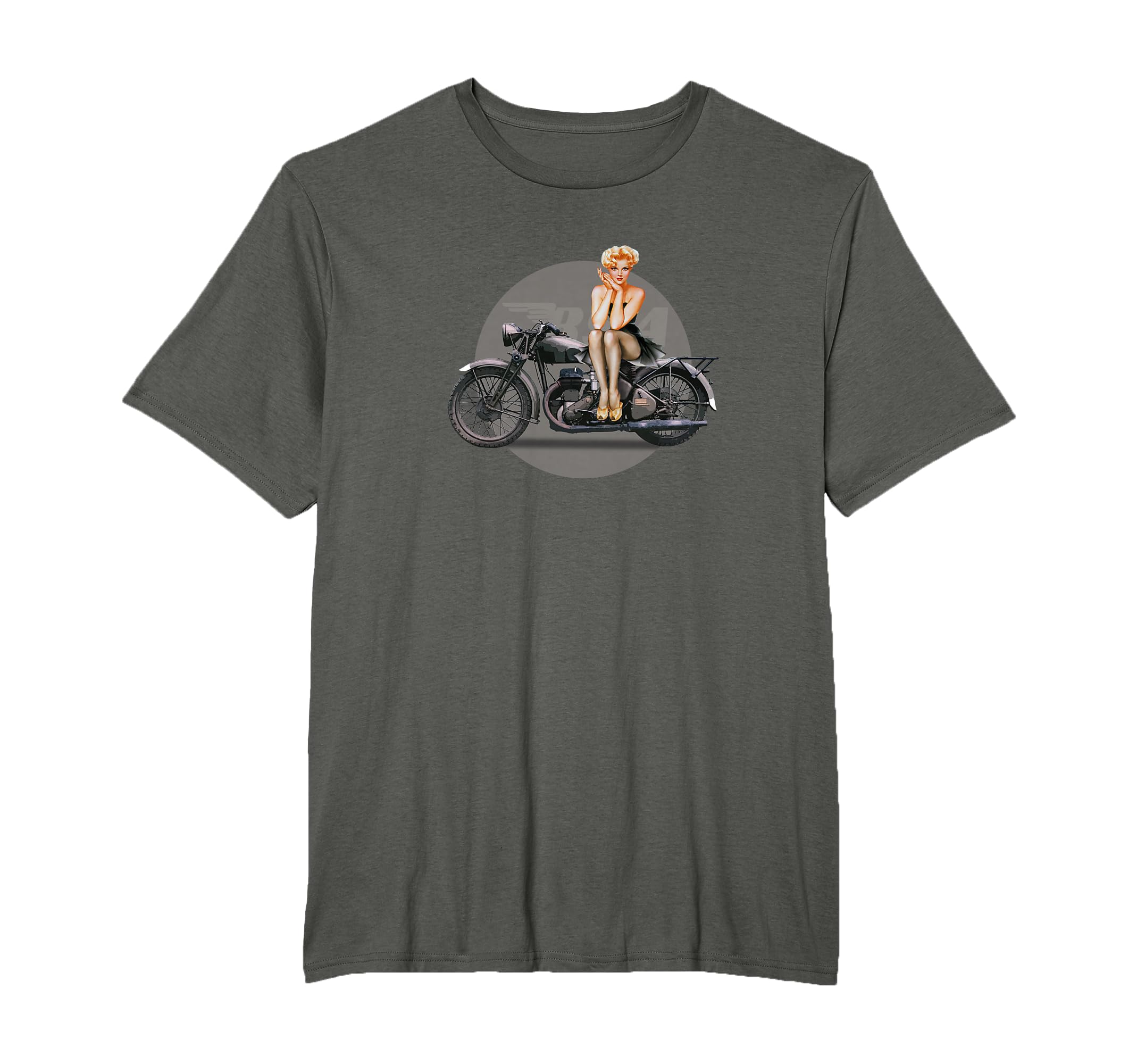 Ww2 Pin Up Bsa Motorcycle T-Shirt - Unique Graphic Unisex - T-Shirt, Sweatshirt, Hoodie