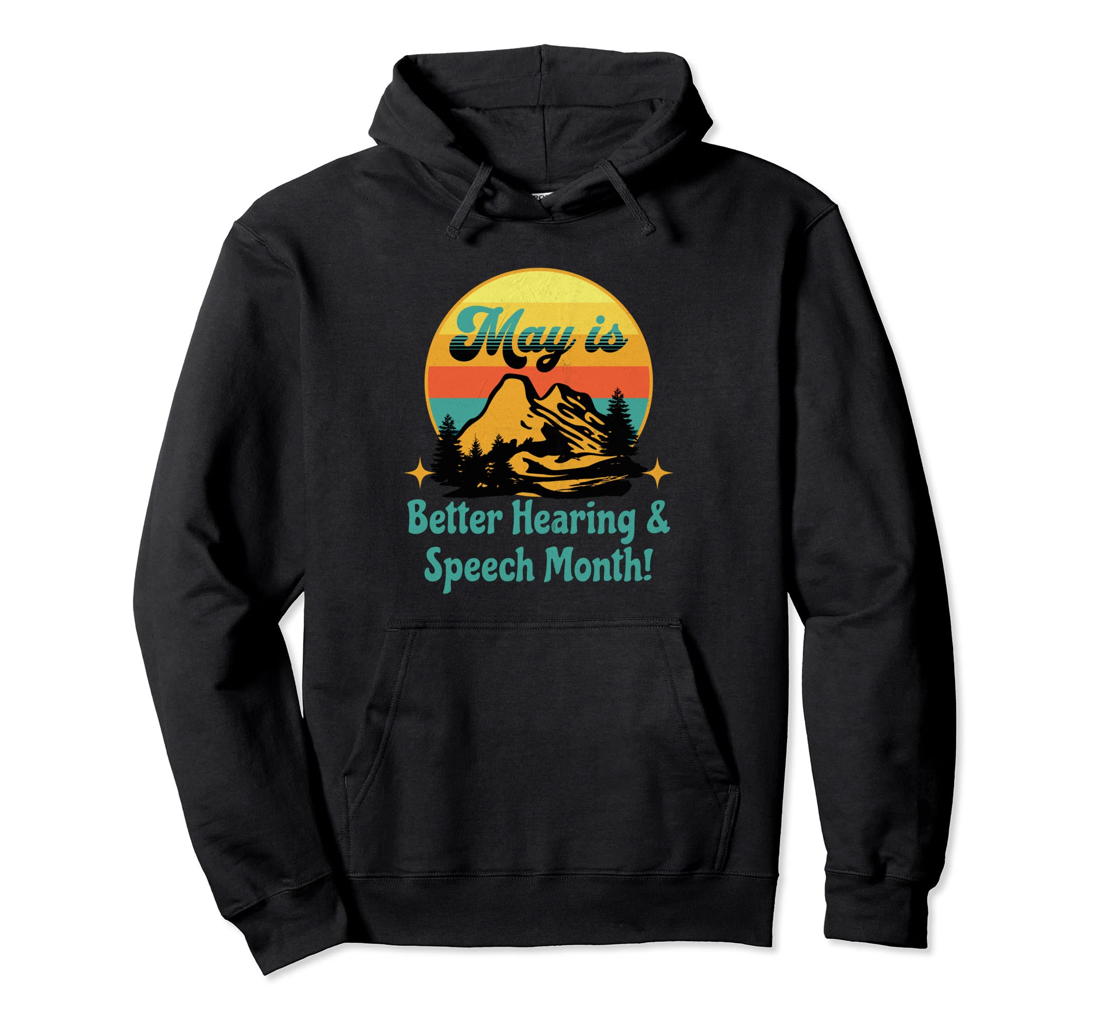 May Is Speech Therapy Month Slp Hoodie - Minimalist Print for Adults - T-Shirt, Sweatshirt, Hoodie