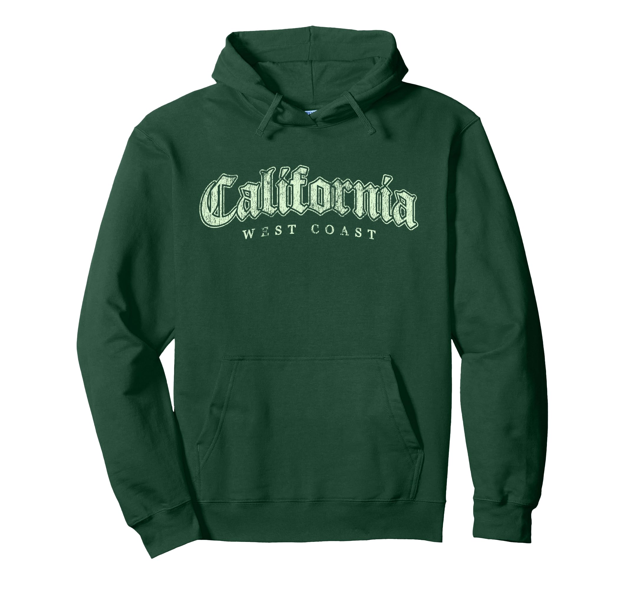 Green California West Coast Hoodie - Fun Novelty Design for Adults - T-Shirt, Sweatshirt, Hoodie