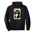 Ukiyo E Raccoon Selfie Woodcut Hoodie - Novelty Apparel for Adults - T-Shirt, Sweatshirt, Hoodie