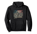 Distressed American Flag Motorcycle Hoodie - Custom Art Print Men Women - T-Shirt, Sweatshirt, Hoodie