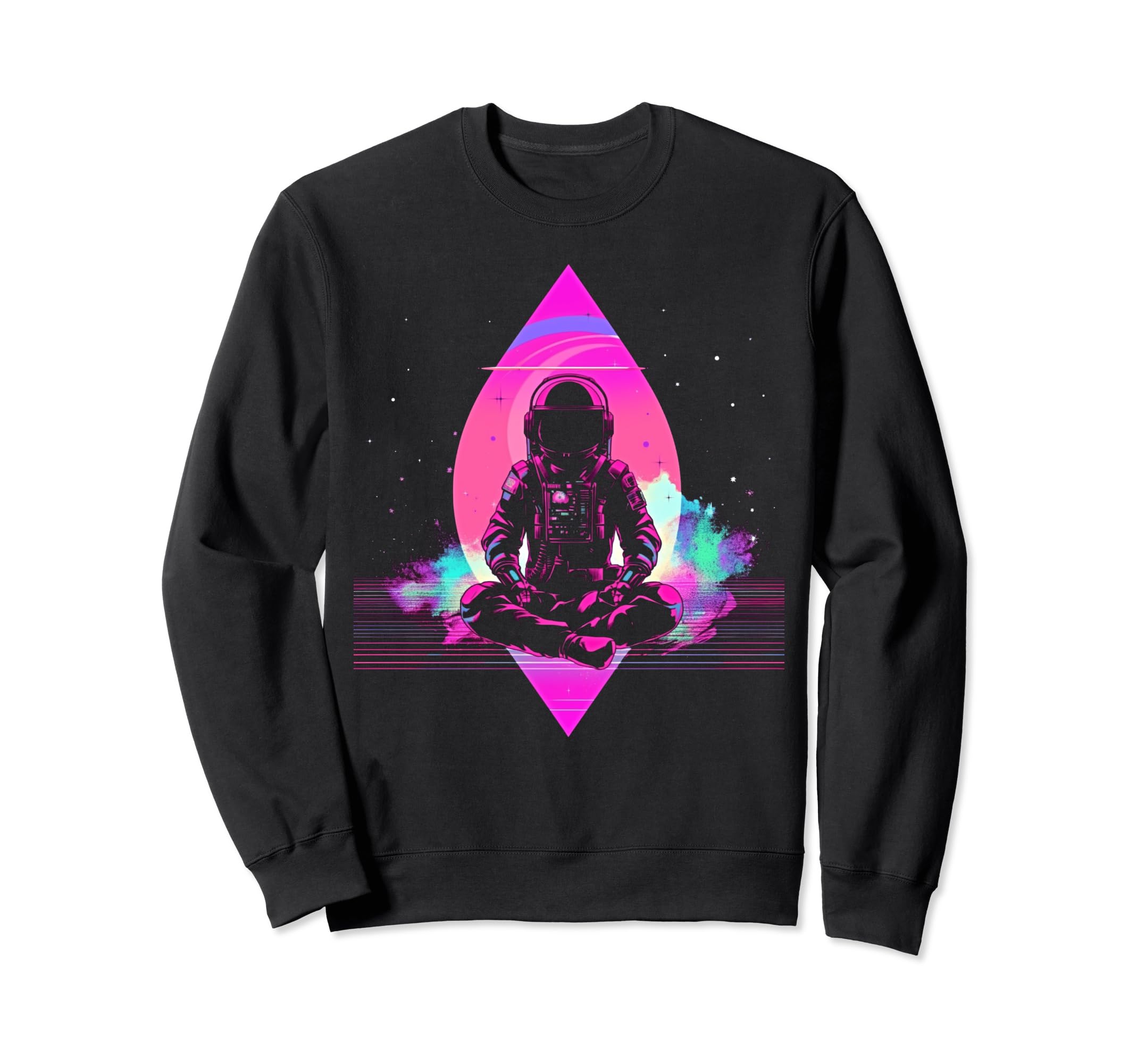 Synthwave Astronaut Cyberpunk 80S Sweatshirt - Casual Everyday Wear Unisex - T-Shirt, Sweatshirt, Hoodie
