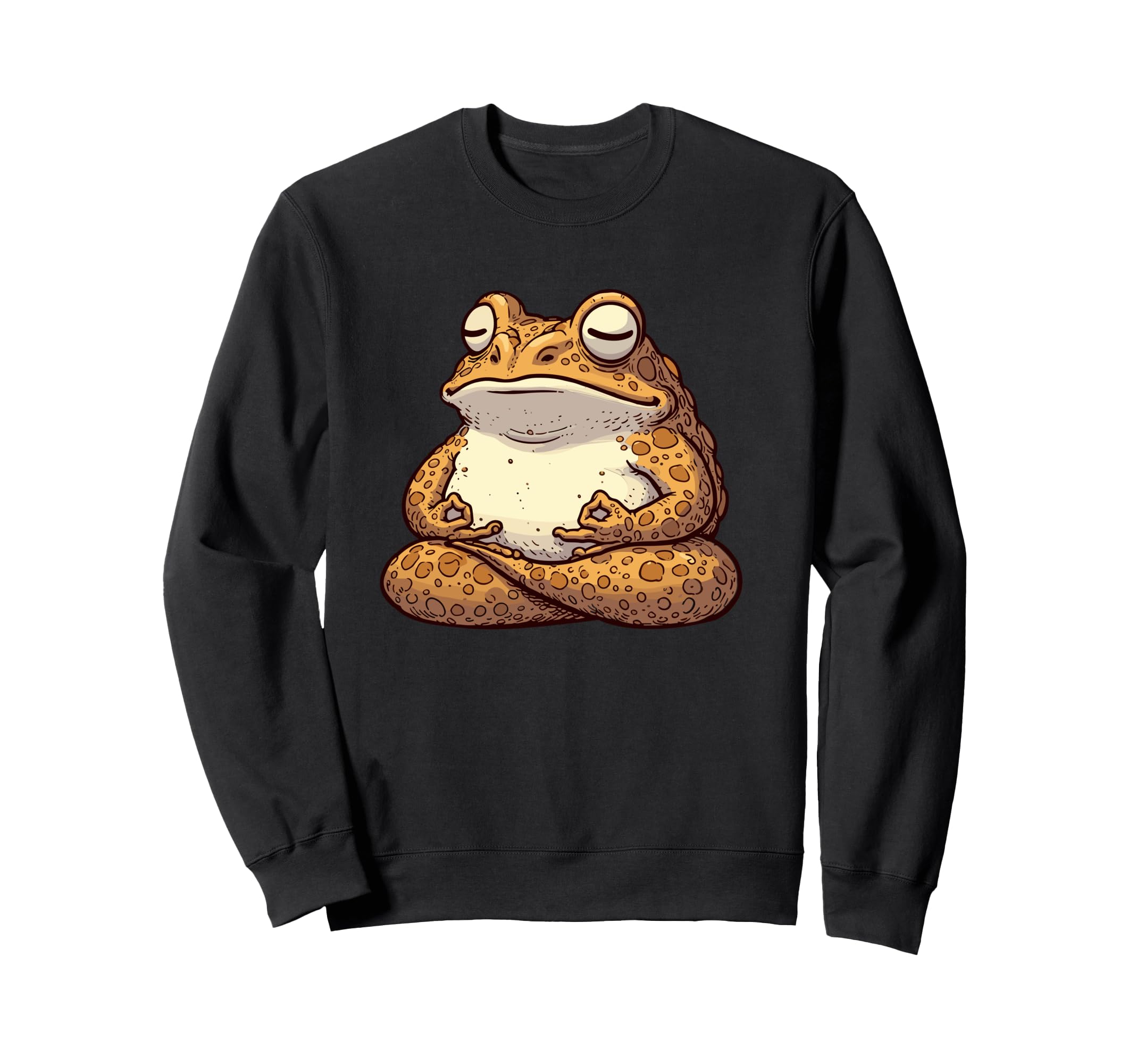 Meditation Frog Toad Yoga Pose Sweatshirt - Unique Graphic for Adults - T-Shirt, Sweatshirt, Hoodie