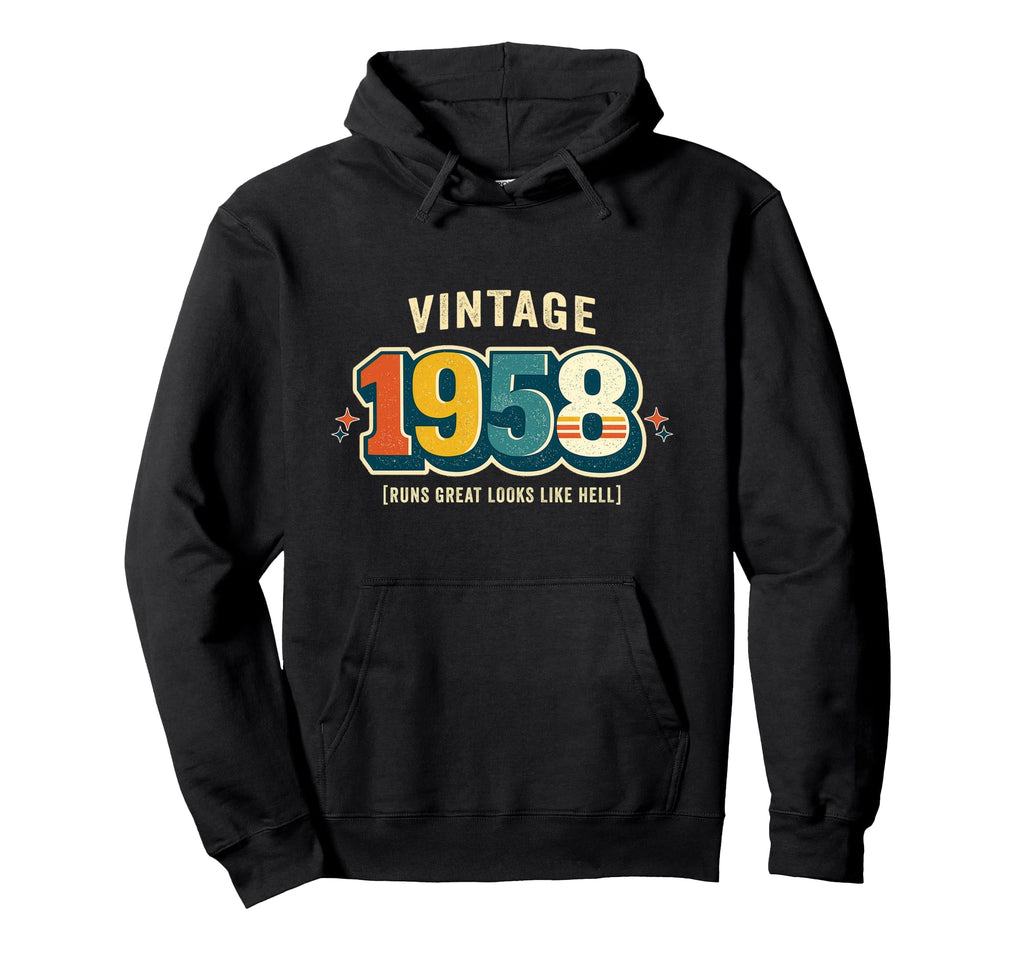Birthday 1958 Runs Like Hell Car Hoodie - Streetwear Style Unisex - T-Shirt, Sweatshirt, Hoodie
