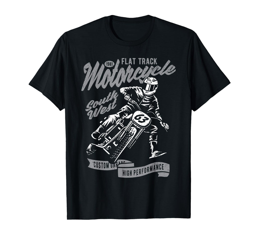 Flat Track Motorcycle Race T-Shirt - Fun Novelty Design for Adults - T-Shirt, Sweatshirt, Hoodie