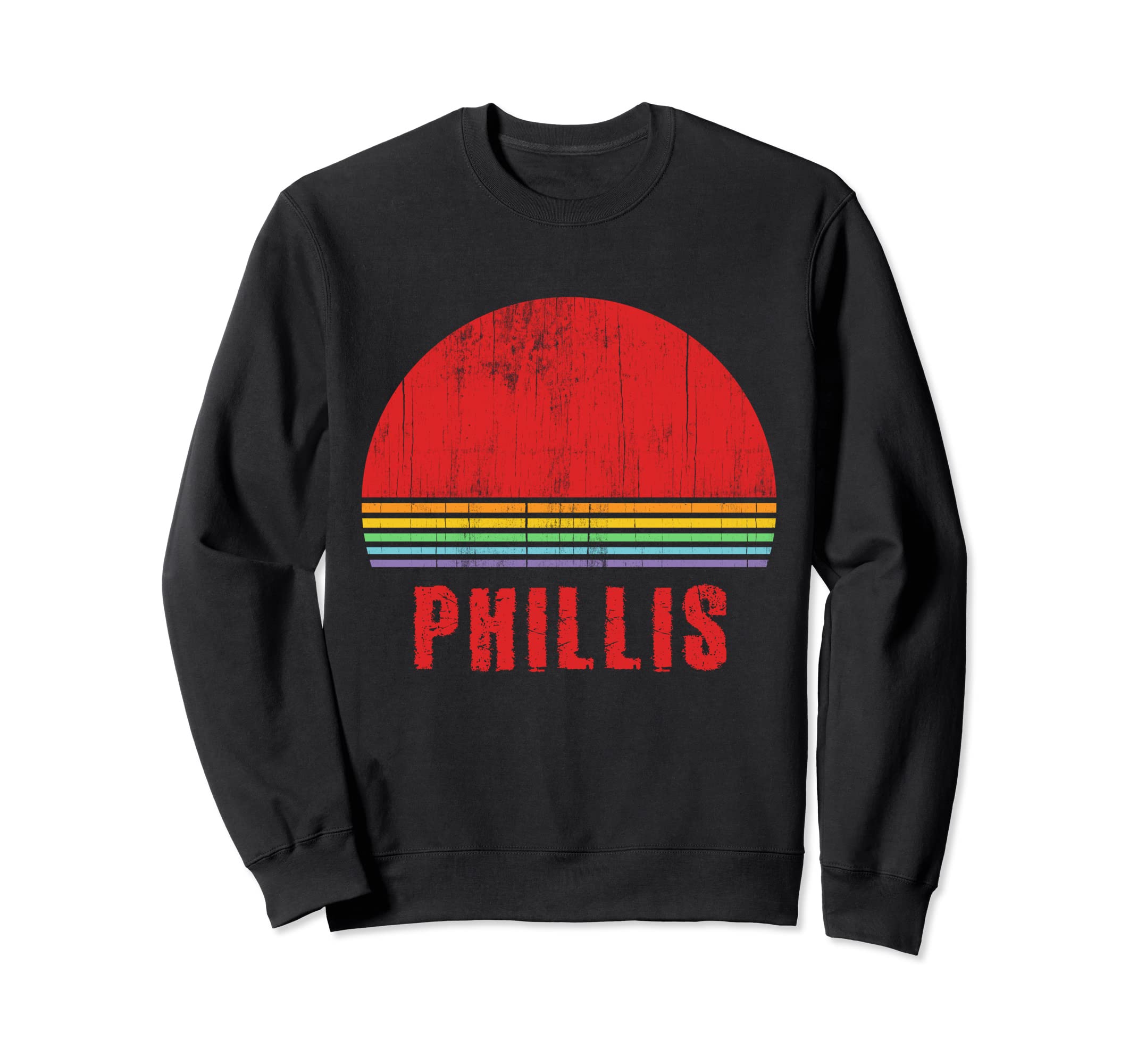 Phillis Custom Name 7 Letters Sunset Sweatshirt - Fun Novelty Design Unisex - T-Shirt, Sweatshirt, Hoodie