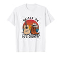 Raised 90S Country Music Cowboy Boots Hat T-Shirt - Unique Graphic Unisex - T-Shirt, Sweatshirt, Hoodie