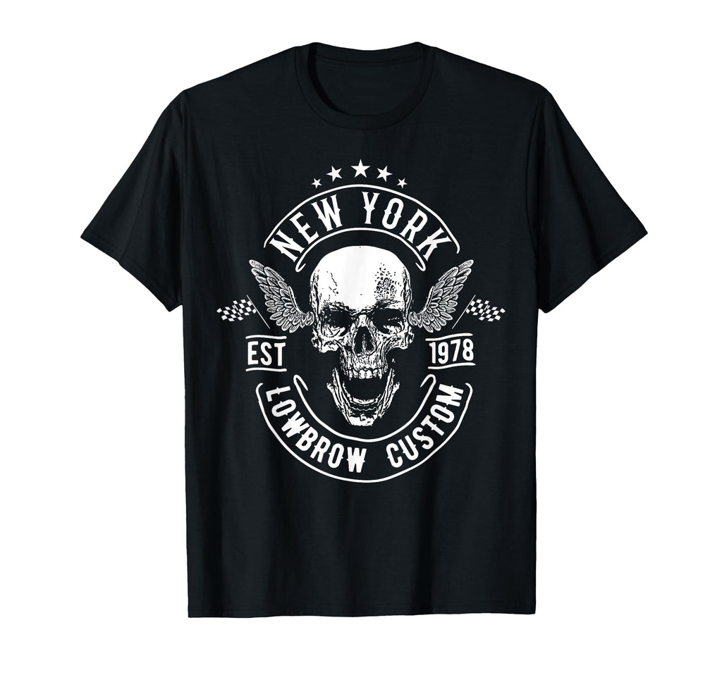 Motorcycle Rebel American New York T-Shirt - Custom Art Print for Adults - T-Shirt, Sweatshirt, Hoodie