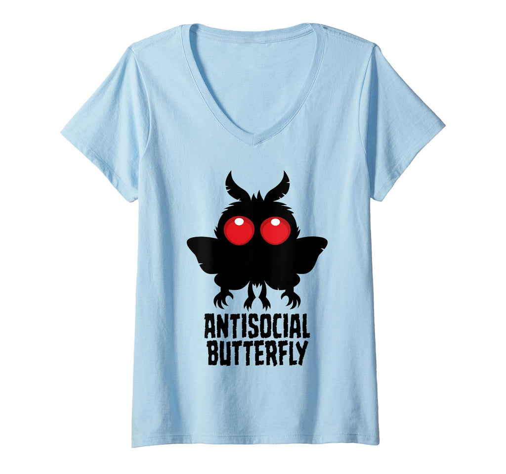 Womens Antisocial Butterfly Mothman T-Shirt - Casual Everyday Wear Unisex - T-Shirt, Sweatshirt, Hoodie