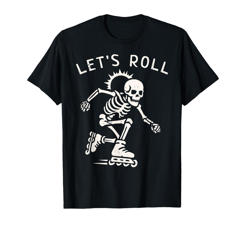 Inline Skating Skeleton Roller T-Shirt - Minimalist Print for Adults - T-Shirt, Sweatshirt, Hoodie
