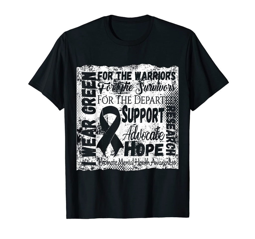 I Wear Green Warriors Mental Health T-Shirt - Minimalist Print Unisex - T-Shirt, Sweatshirt, Hoodie
