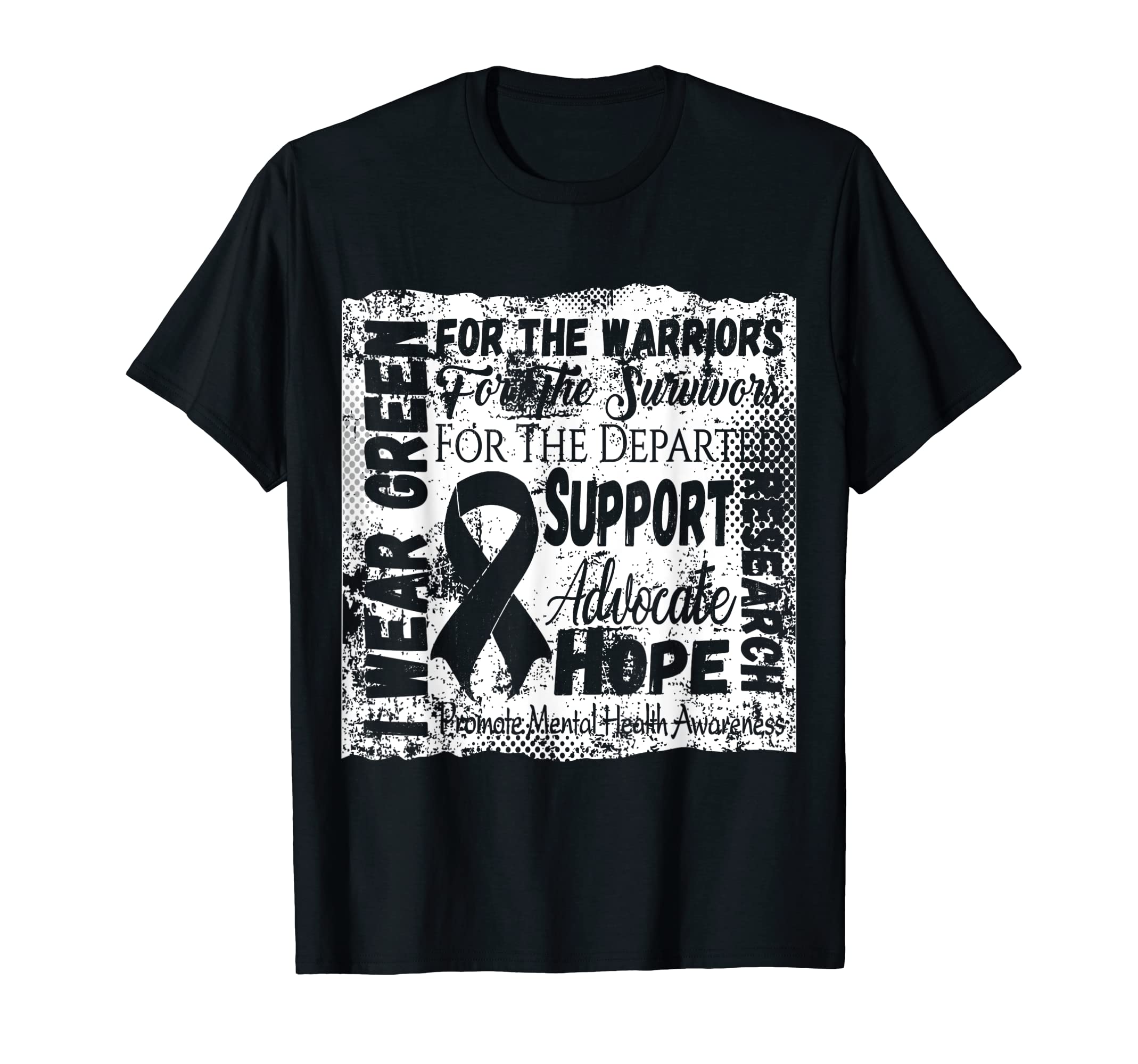I Wear Green Warriors Mental Health T-Shirt - Minimalist Print Unisex - T-Shirt, Sweatshirt, Hoodie