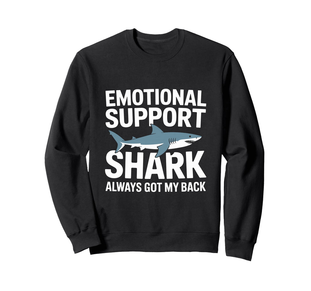 Emotional Support Shark Do Not Sweatshirt - Minimalist Print for Adults - T-Shirt, Sweatshirt, Hoodie
