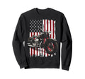 Patriotic Motorcycle Usa Flag Sweatshirt - Custom Art Print for Adults - T-Shirt, Sweatshirt, Hoodie