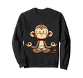 Meditation Monkey Yoga Pose Relaxing Sweatshirt - Aesthetic Graphic Unisex - T-Shirt, Sweatshirt, Hoodie