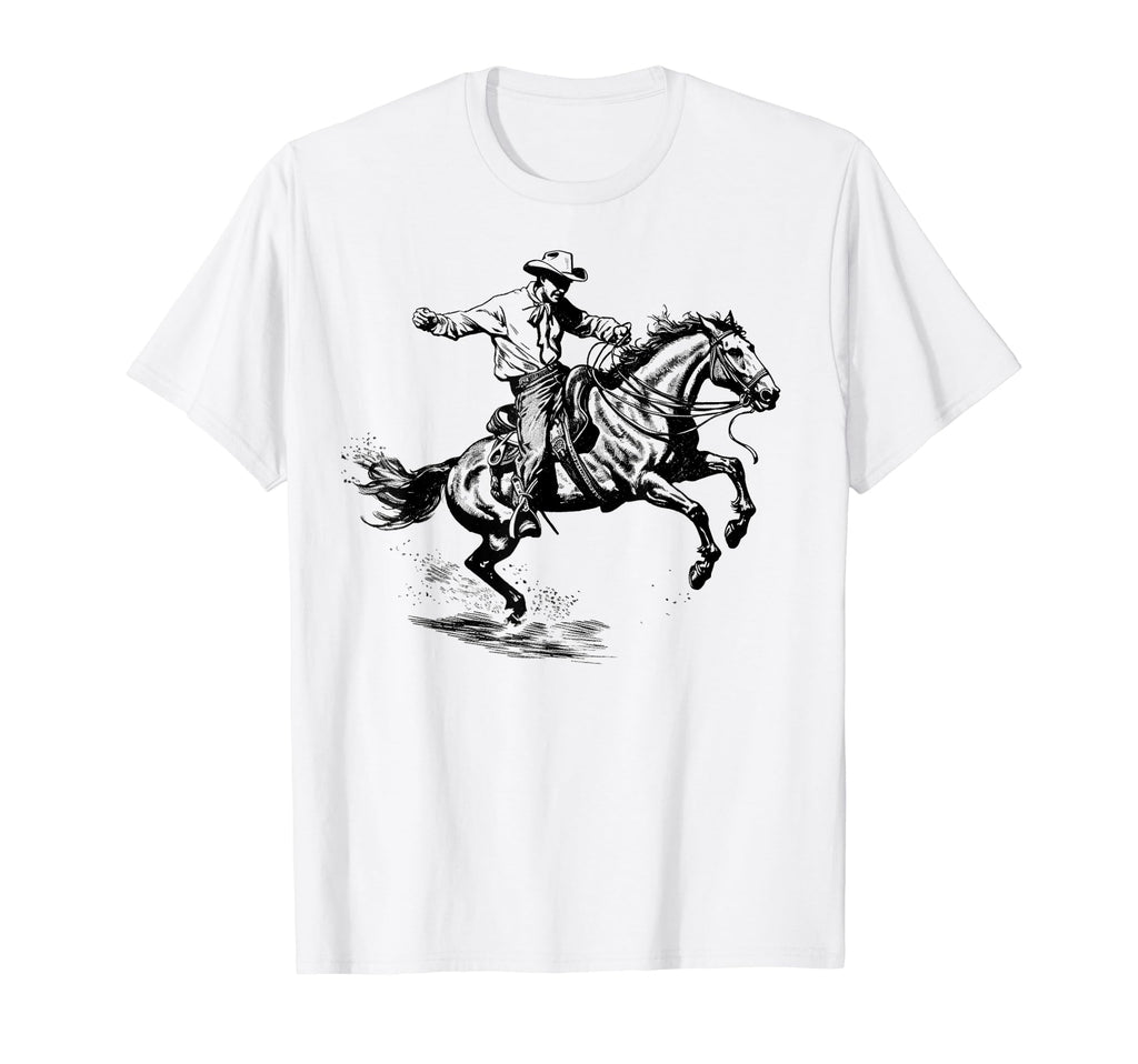 Cowboy Rodeo Horse Riding Usa T-Shirt - Casual Everyday Wear for Adults - T-Shirt, Sweatshirt, Hoodie