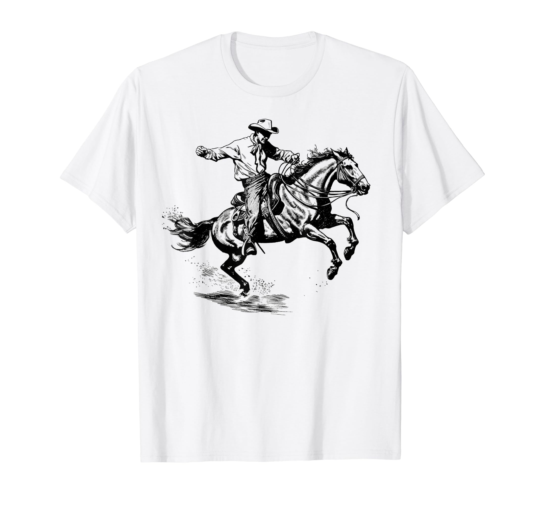 Cowboy Rodeo Horse Riding Usa T-Shirt - Casual Everyday Wear for Adults - T-Shirt, Sweatshirt, Hoodie