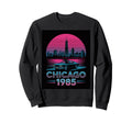 Chicago 1985 Skyline Muscle Car Sweatshirt - Fun Novelty Design Unisex - T-Shirt, Sweatshirt, Hoodie
