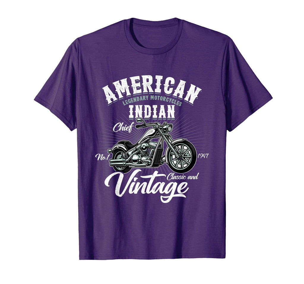 Old Biker American Motorcycle Indian T-Shirt - Aesthetic Graphic Men Women - T-Shirt, Sweatshirt, Hoodie