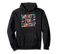 Whats Lunch Groovy Flower Typography Hoodie - Graphic Print Unisex - T-Shirt, Sweatshirt, Hoodie