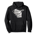 Wisconsin Distressed State Outline Womens Hoodie - Unique Graphic Unisex - T-Shirt, Sweatshirt, Hoodie