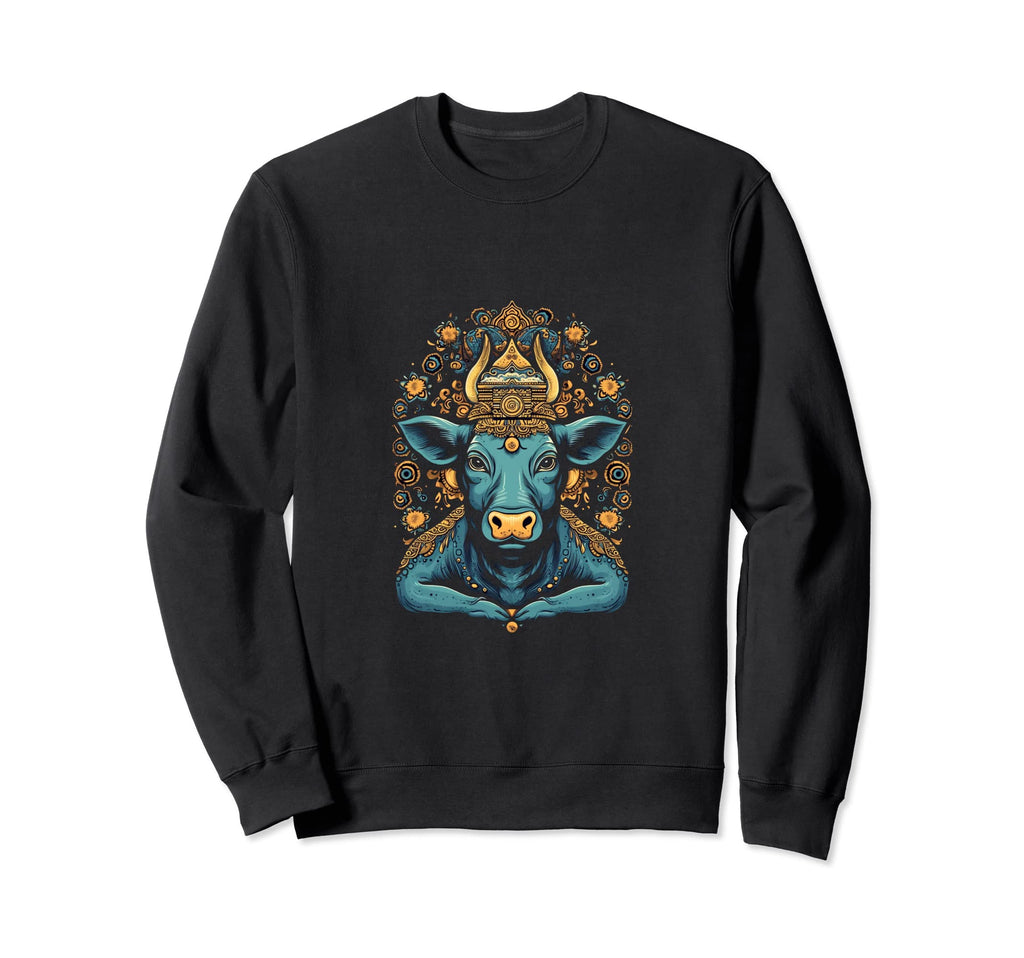 Yoga Cow Mandala Meditation Sweatshirt - Novelty Apparel Unisex - T-Shirt, Sweatshirt, Hoodie