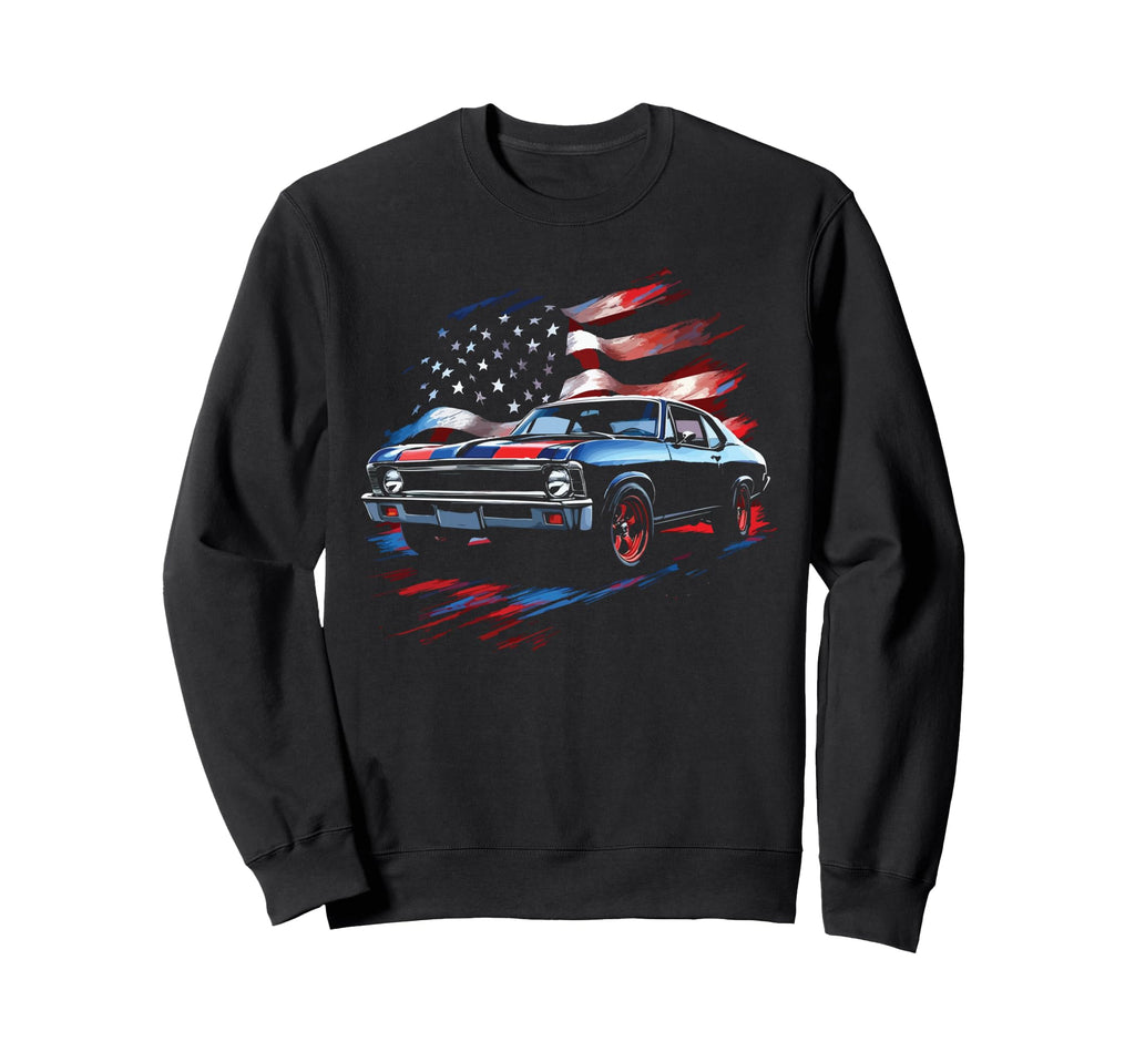 1968 Nova Ss Patriotic American Sweatshirt - Fun Novelty Design Unisex - T-Shirt, Sweatshirt, Hoodie