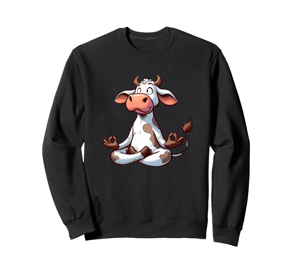 Meditation Cow Yoga Pose Relaxing Sweatshirt - Streetwear Style Unisex - T-Shirt, Sweatshirt, Hoodie