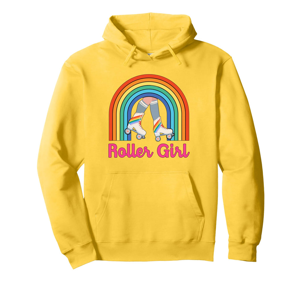 70S 80S Skating Roller Skates Hoodie - Minimalist Print Men Women - T-Shirt, Sweatshirt, Hoodie