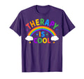 Rainbow Therapy Is Mental Health T-Shirt - Fun Novelty Design Unisex - T-Shirt, Sweatshirt, Hoodie