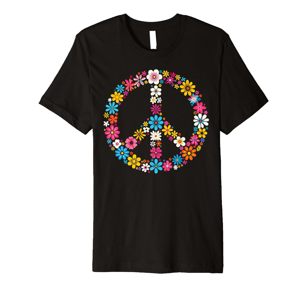 Peace Love Hippie Tie Dye 60S 70S T-Shirt - Fun Novelty Design Men Women - T-Shirt, Sweatshirt, Hoodie