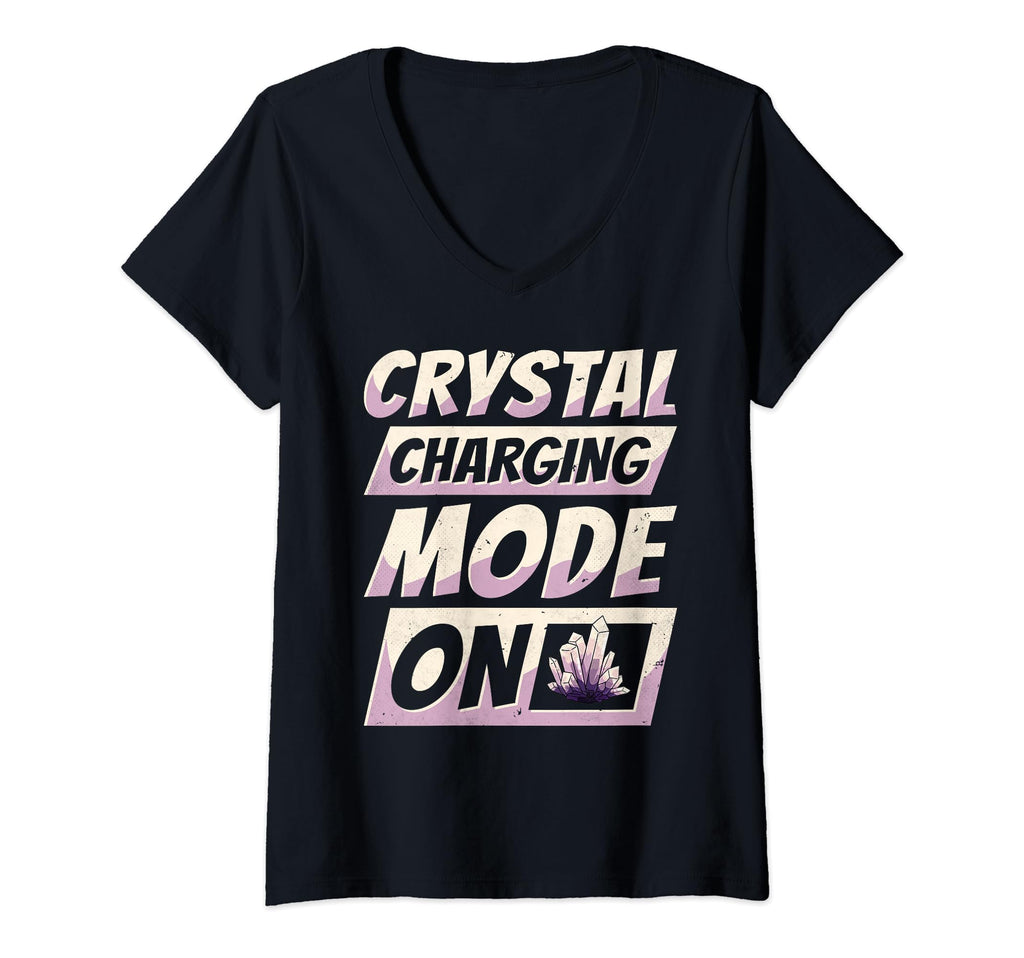 Womens Healing Crystal Charging T-Shirt - Fun Novelty Design Men Women - T-Shirt, Sweatshirt, Hoodie