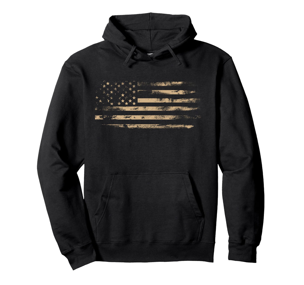 Distressed American Flag Usa Flags Hoodie - Novelty Apparel for Adults - T-Shirt, Sweatshirt, Hoodie