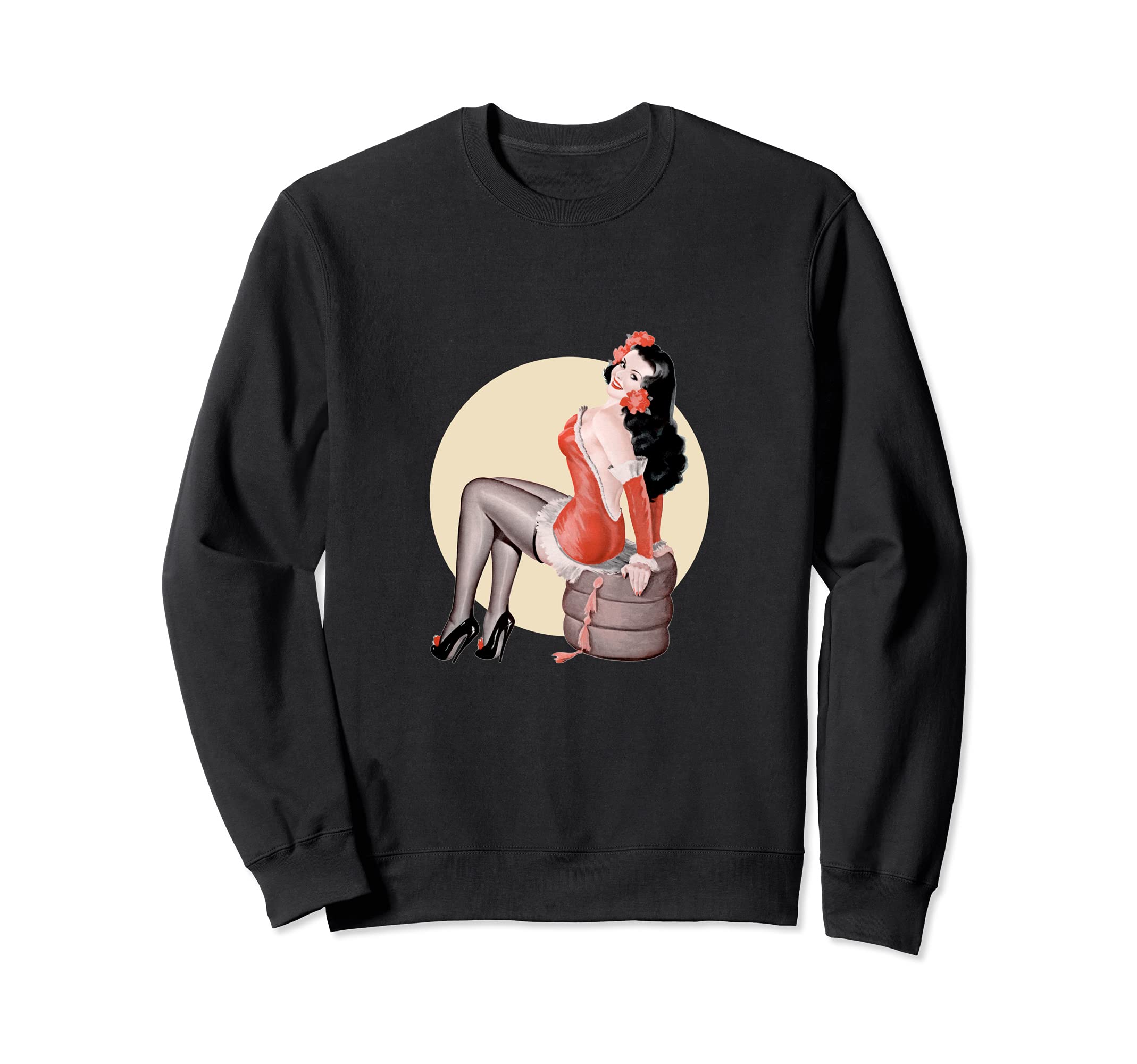 1940S Pin Up Sexy American Art Sweatshirt - Fun Novelty Design for Adults - T-Shirt, Sweatshirt, Hoodie