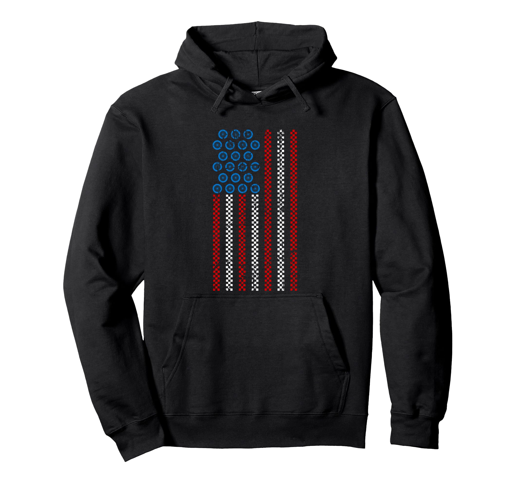 Motorcycle Sport American Flag 4Th Hoodie - Minimalist Print Men Women - T-Shirt, Sweatshirt, Hoodie