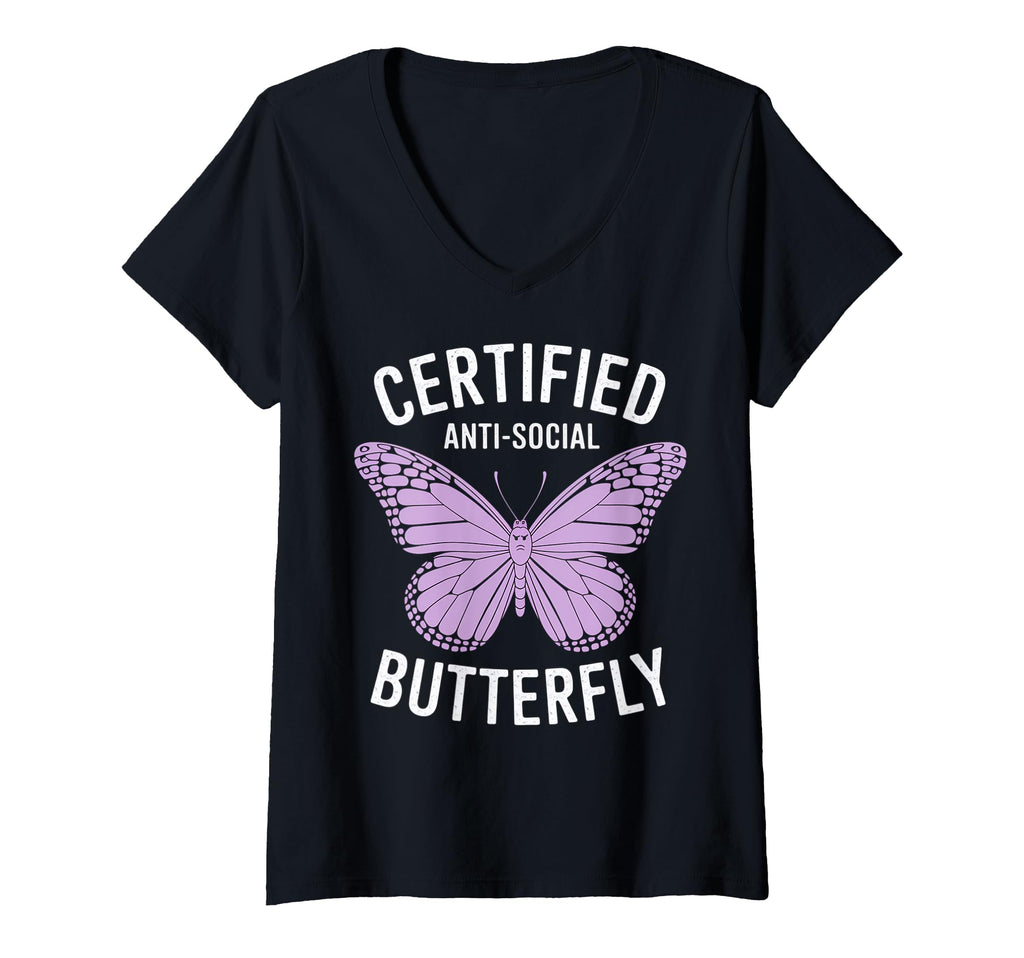 Womens Certified Anti Social T-Shirt - Custom Art Print Men Women - T-Shirt, Sweatshirt, Hoodie