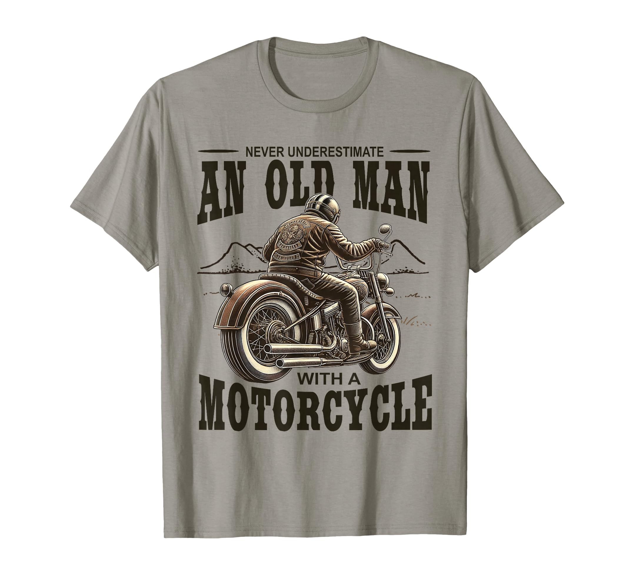 Never Underestimate Old Biker T-Shirt - Aesthetic Graphic Men Women - T-Shirt, Sweatshirt, Hoodie