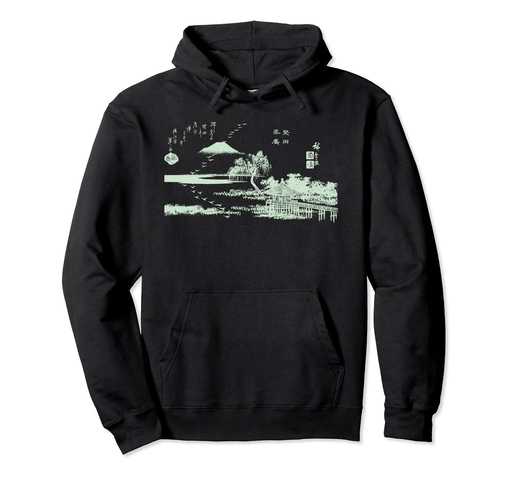 Famous Art Birds Katata Hiroshige Hoodie - Fun Novelty Design for Adults - T-Shirt, Sweatshirt, Hoodie