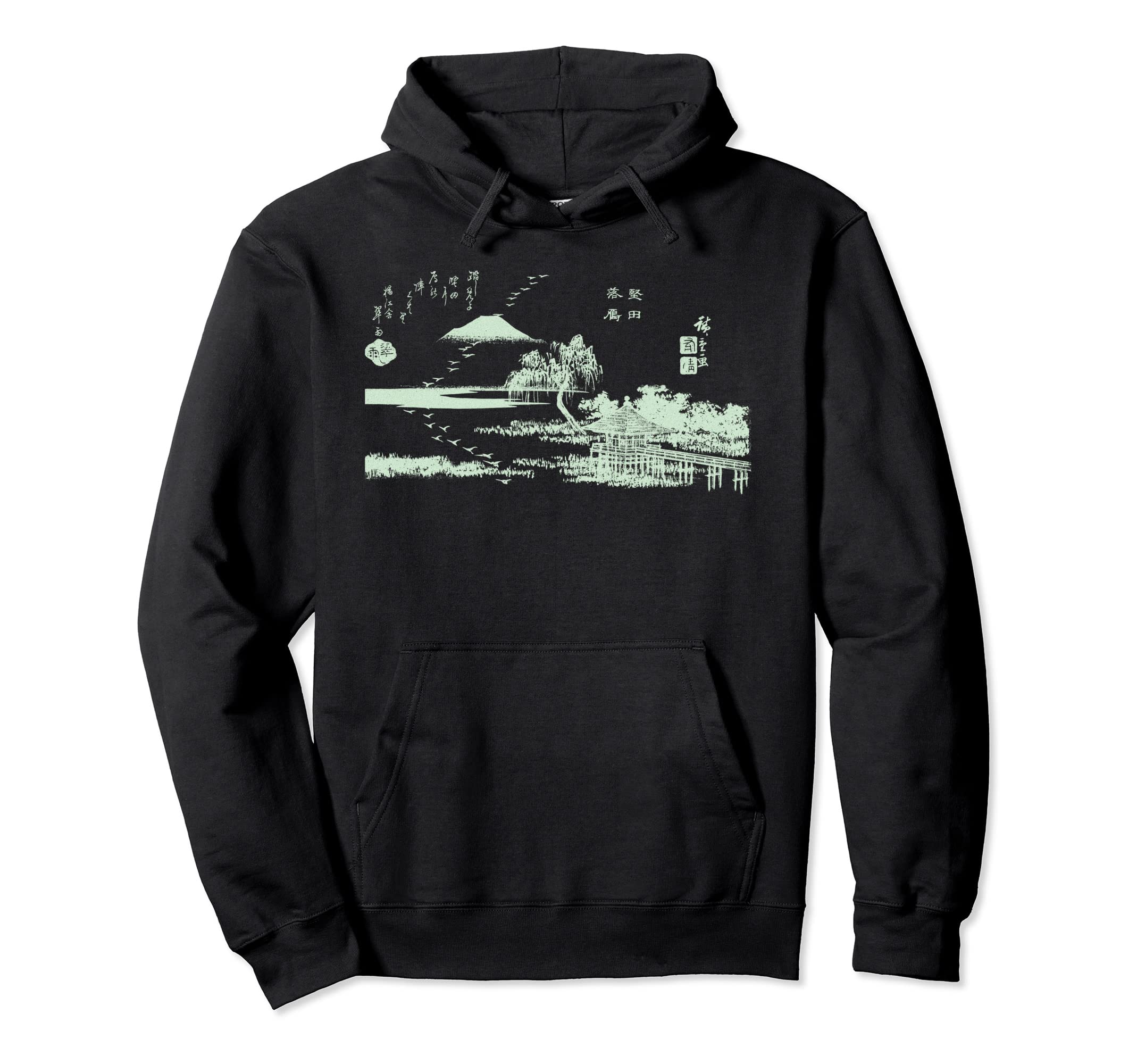 Famous Art Birds Katata Hiroshige Hoodie - Fun Novelty Design for Adults - T-Shirt, Sweatshirt, Hoodie