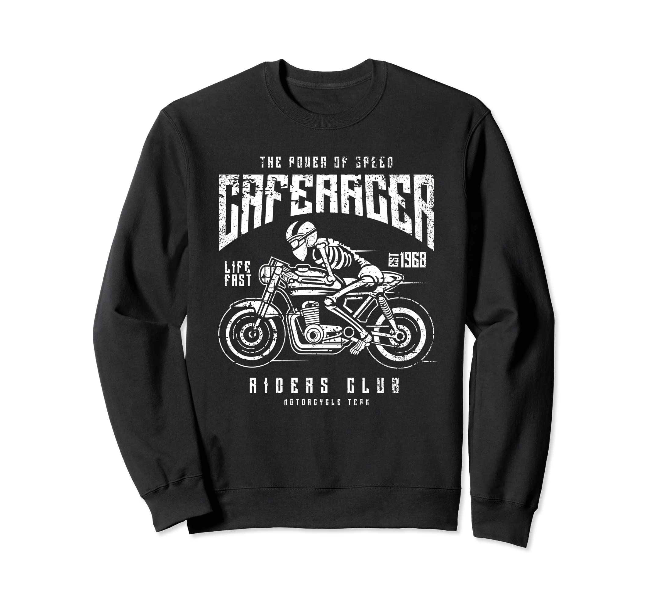 Cafe Racer Motorcycle Race Sweatshirt - Unique Graphic for Adults - T-Shirt, Sweatshirt, Hoodie