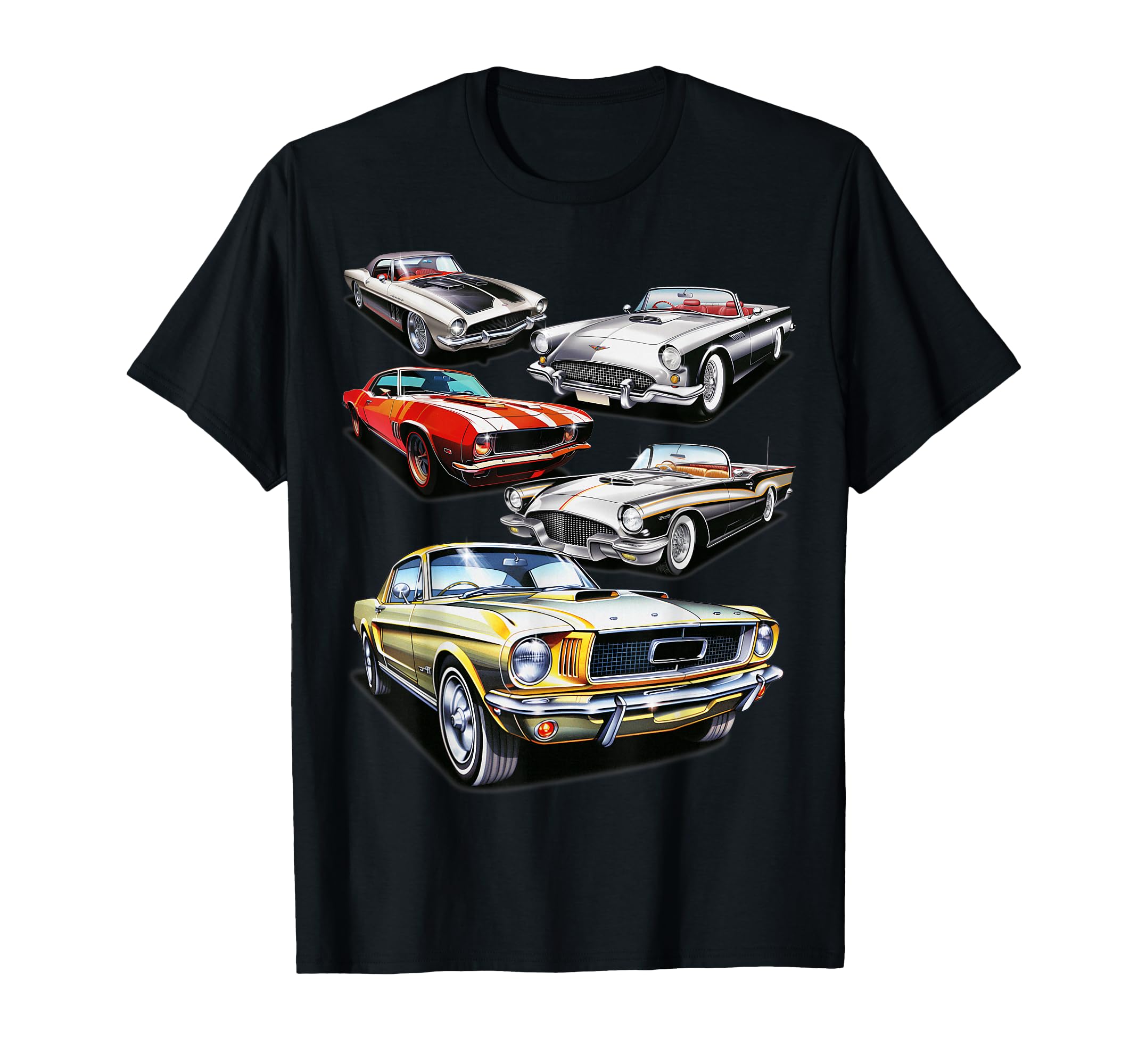 American Muscle Cars Cars T-Shirt - Fun Novelty Design Men Women - T-Shirt, Sweatshirt, Hoodie