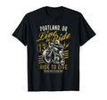 Portland Or Motorcycle Biker Skull Rider T-Shirt - Unique Graphic Men Women - T-Shirt, Sweatshirt, Hoodie
