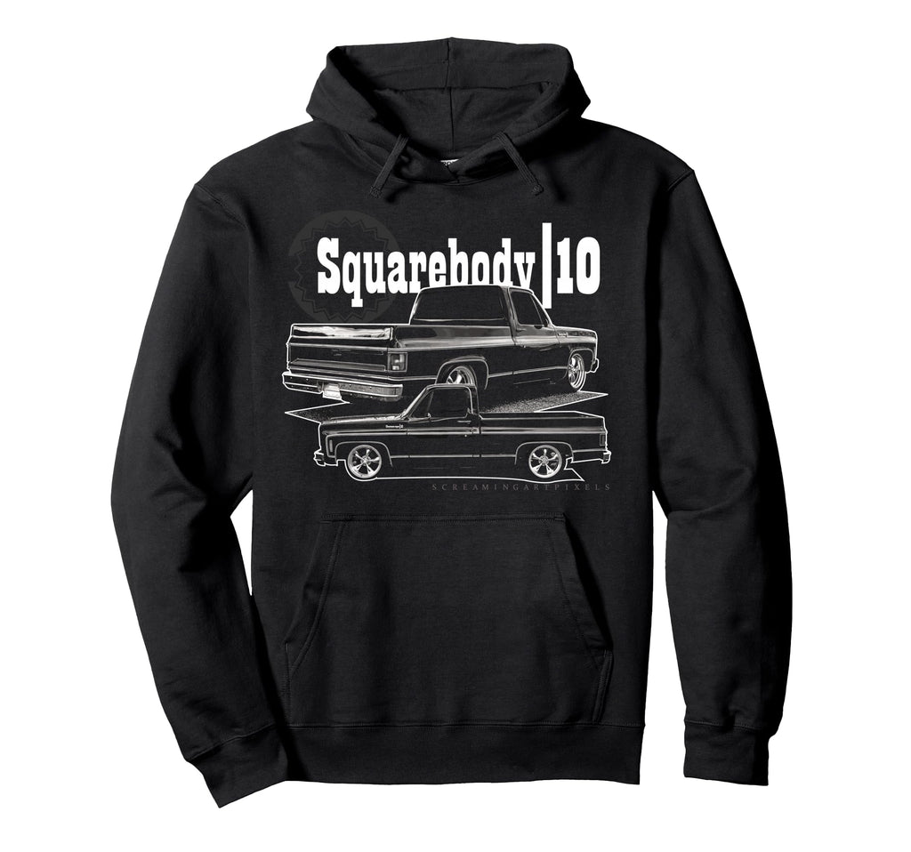 Squarebody Square Body Truck Hoodie - Novelty Apparel Men Women - T-Shirt, Sweatshirt, Hoodie