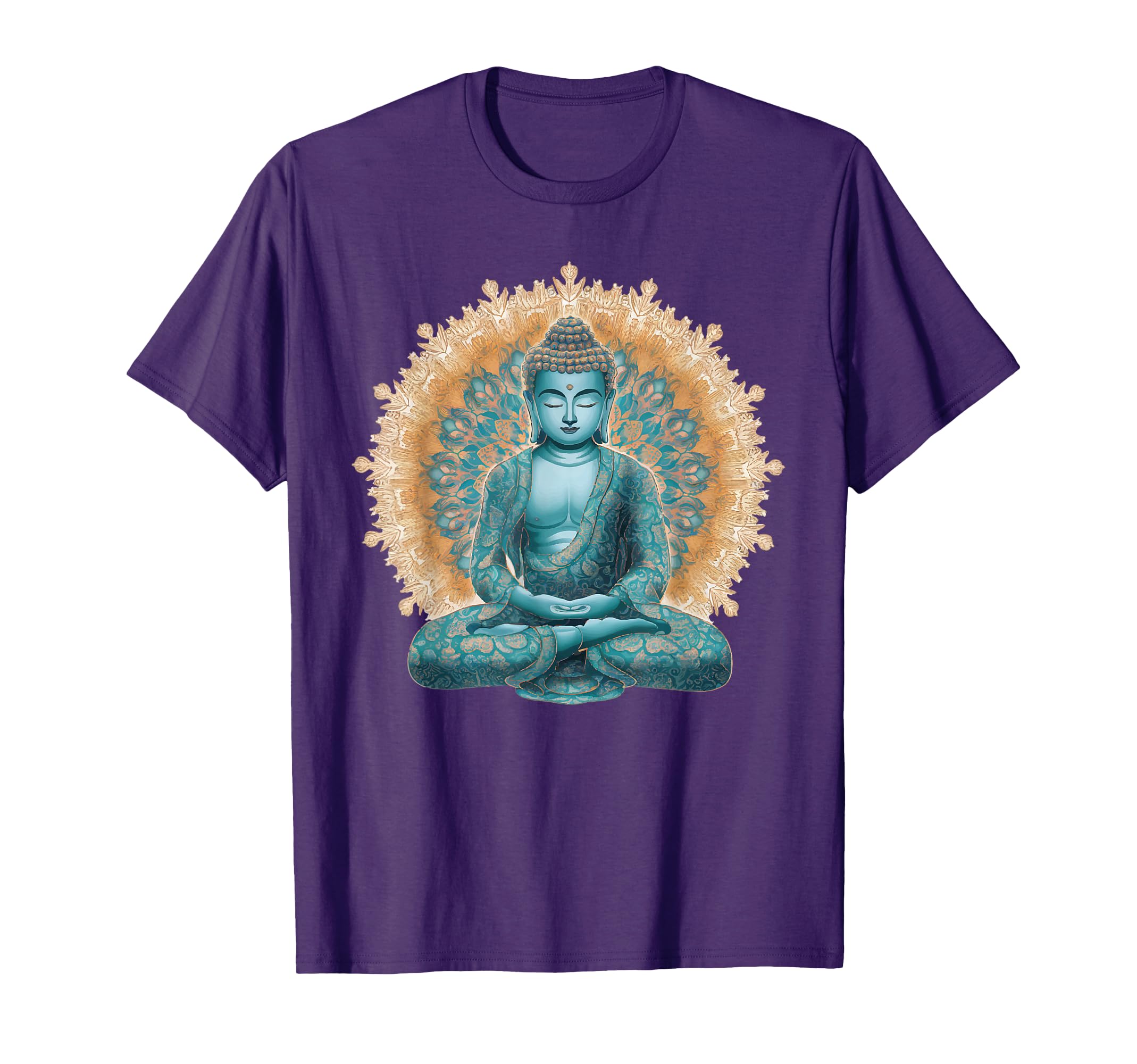 Buddha Statue Yoga Meditation Mandala T-Shirt - Novelty Apparel Unisex - T-Shirt, Sweatshirt, Hoodie